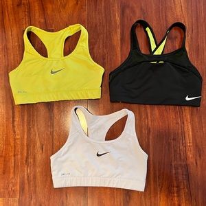 Lot of 3 Nike sports bra size medium